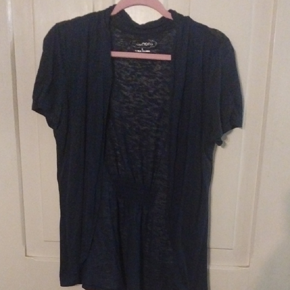 Maurices Navy Blue Shory-Sleeved Cardigan